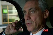 Rahm Emanuel With Flipphone